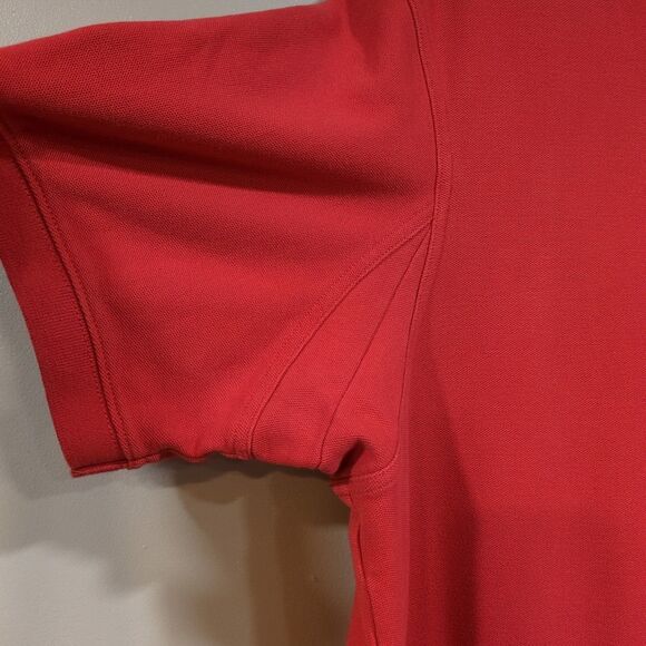 Duluth Trading Mens XL Polo Shirt Short Sleeve Relaxed Fit Red Orange 100%Cotton - Picture 7 of 13